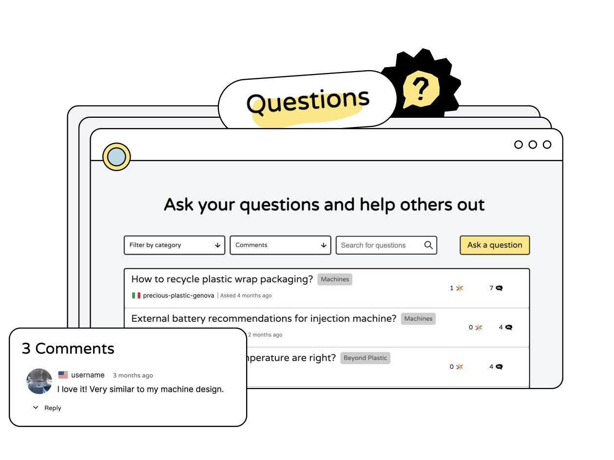 screenshot preview of the questions module